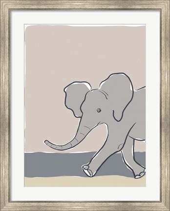 Framed Pastel Zoo III Print