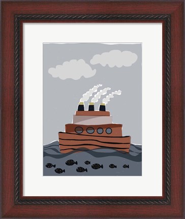 Framed Oceans Ahoy I Print