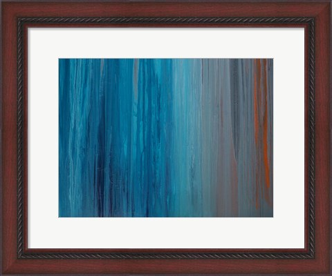 Framed Drenched in Teal II Print