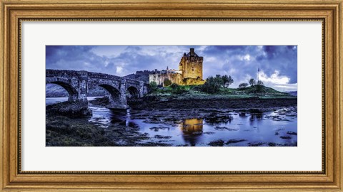 Framed Fairytale Castle Twilight Panorama Print