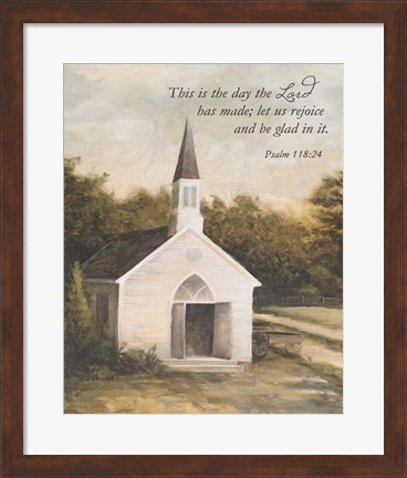 Framed Let Us Rejoice Church Print