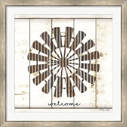 Framed Windmill Welcome Print