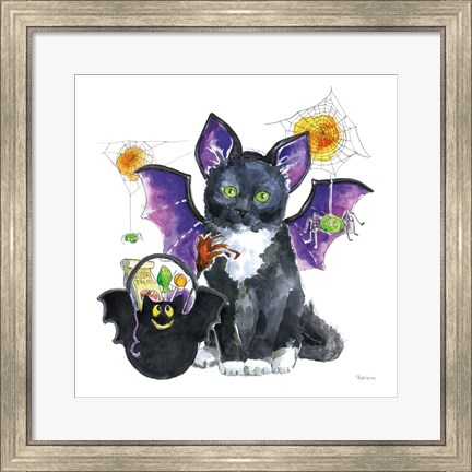 Framed Halloween Pets VI Print