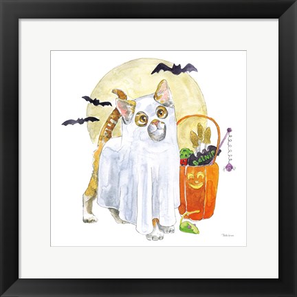 Framed Halloween Pets V Print