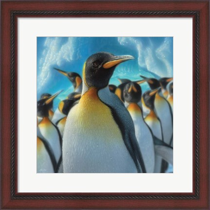 Framed Penguin Paradise - Square Print