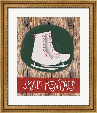 Framed Skate Rentals Print