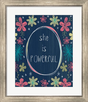 Framed She is Powerful Print