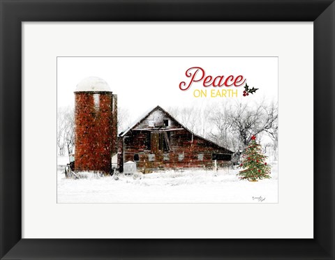 Framed Peace on Earth Barn Print