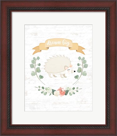 Framed Sweet Little Hedgehog Print