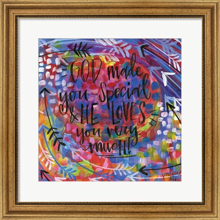 Framed God Made You Special Print