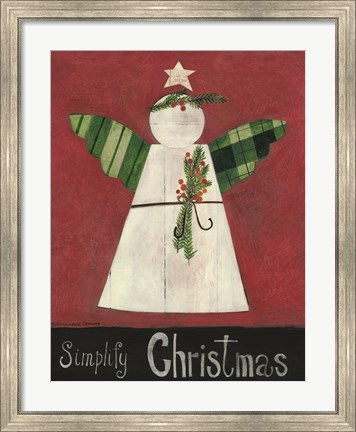 Framed Simplify Christmas Angel Print