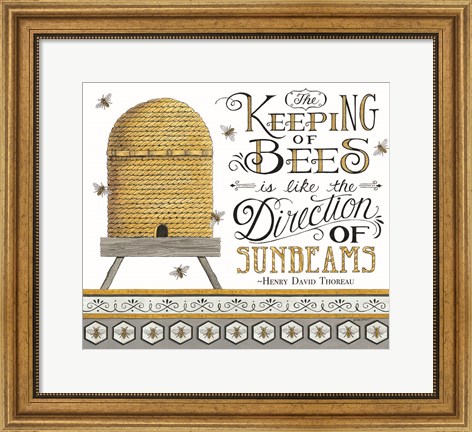 Framed Keeping of Bees Print