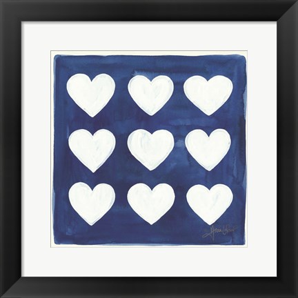 Framed Crazy Hearts Print