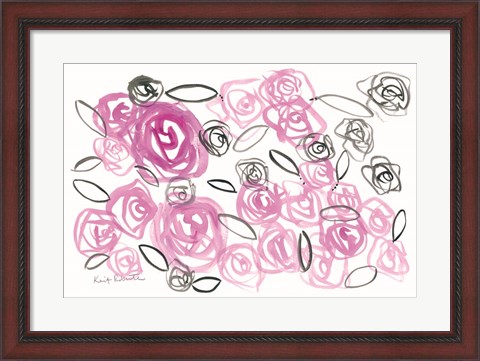 Framed Reflections in Roses Print