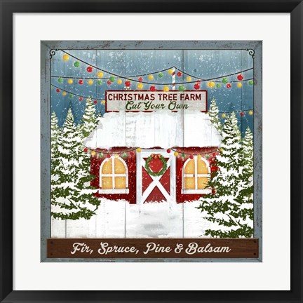 Framed Christmas Tree Farm Print