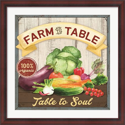 Framed Farm to Table Print