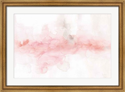 Framed Rainbow Seeds Abstract Blush Gray Crop Print