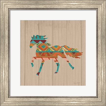 Framed Southwestern Vibes IV on Walnut Print