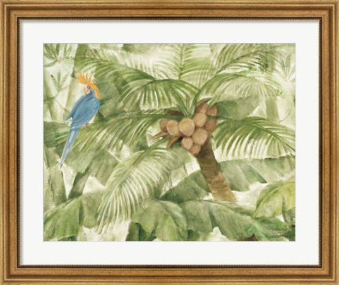 Framed Tropical Canopy I Green Print