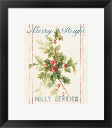 Framed Floursack Holiday Bright I Print