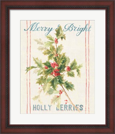 Framed Floursack Holiday Bright I Print