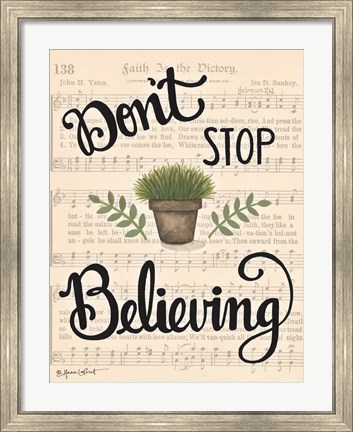 Framed Don&#39;t Stop Believing Print