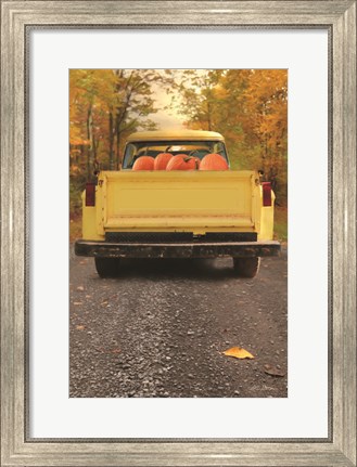 Framed Yellow Pumpkin Hauler Print