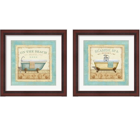 Beach Hotel 2 Piece Framed Art Print Set by Daphne Brissonnet