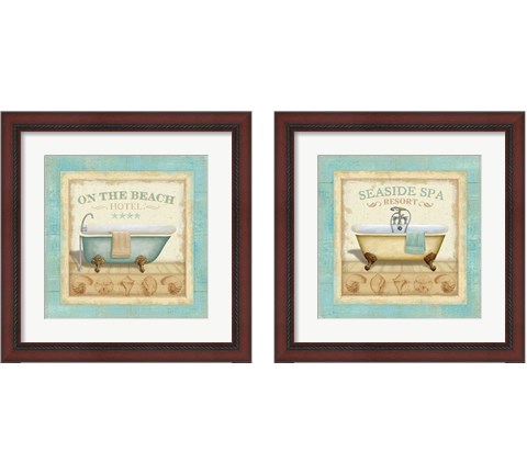 Beach Hotel 2 Piece Framed Art Print Set by Daphne Brissonnet