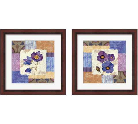 Tiled Poppies 2 Piece Framed Art Print Set by Silvia Vassileva