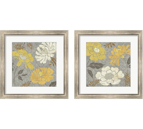 Morning Tones Gold 2 Piece Framed Art Print Set by Daphne Brissonnet