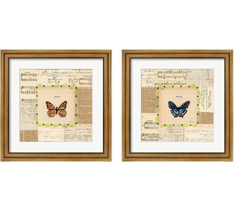 Truth & Hope Butterfly 2 Piece Framed Art Print Set by Courtney Prahl