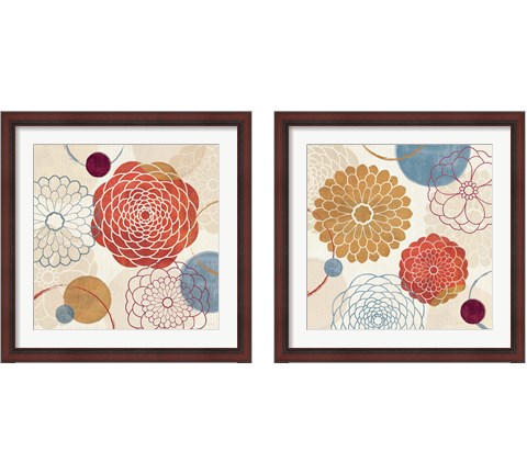 Abstract Bouquet 2 Piece Framed Art Print Set by Veronique Charron