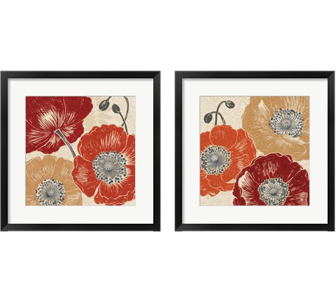 A Poppys Touch 2 Piece Framed Art Print Set by Daphne Brissonnet