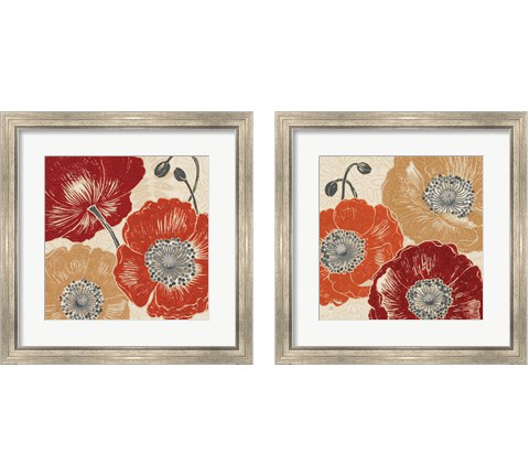 A Poppys Touch 2 Piece Framed Art Print Set by Daphne Brissonnet