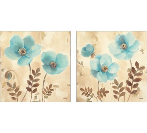 Blue Poppies 2 Piece Art Print Set by Albena Hristova