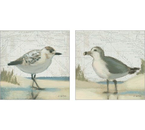 Beach Bird 2 Piece Art Print Set by James Wiens