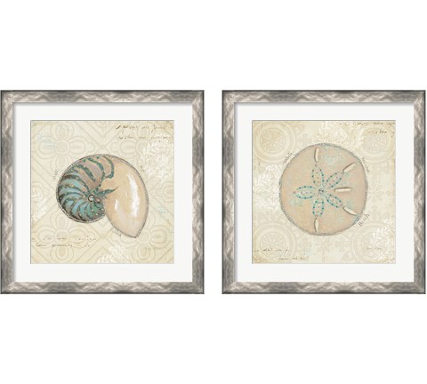 Beach Treasures 2 Piece Framed Art Print Set by Emily Adams