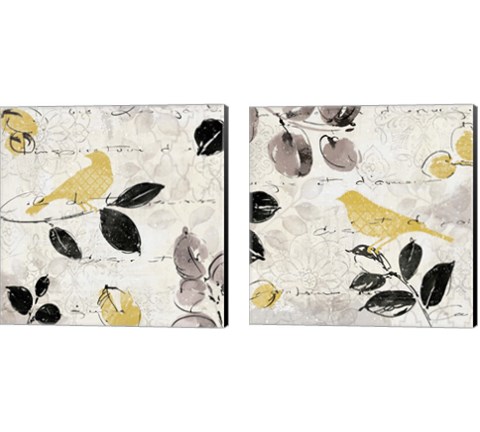 Plume and Motif 2 Piece Canvas Print Set by Pela