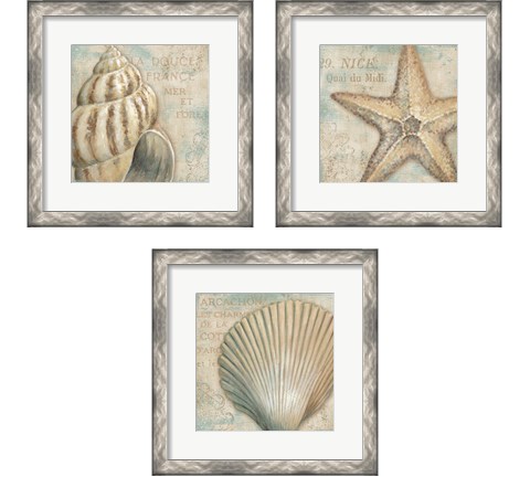 A La Plage 3 Piece Framed Art Print Set by Daphne Brissonnet