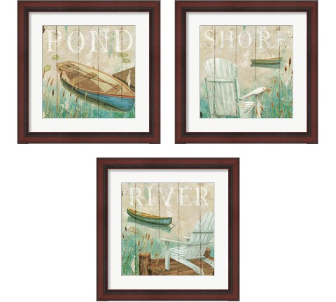 Waterside 3 Piece Framed Art Print Set by Daphne Brissonnet