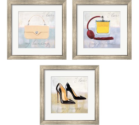 I Love my Fashion 3 Piece Framed Art Print Set by Michelle Clair