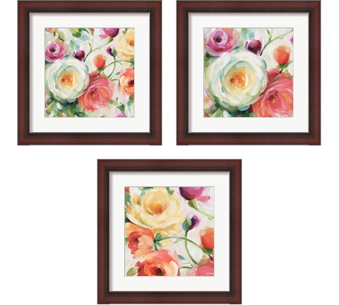 Florabundance  3 Piece Framed Art Print Set by Lisa Audit