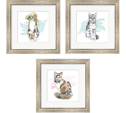 Fancy Cats 3 Piece Framed Art Print Set by Beth Grove