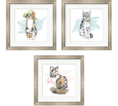 Fancy Cats 3 Piece Framed Art Print Set by Beth Grove