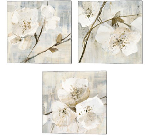 Elegance Greige 3 Piece Canvas Print Set by Albena Hristova