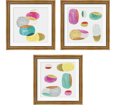 Color Combo 3 Piece Framed Art Print Set by Eva Watts