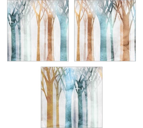 Dancing Trees 3 Piece Art Print Set by Edward Selkirk