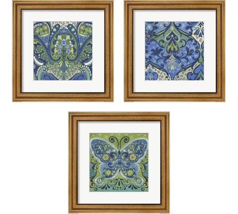 Garden Mosaic 3 Piece Framed Art Print Set by Posters International Studio