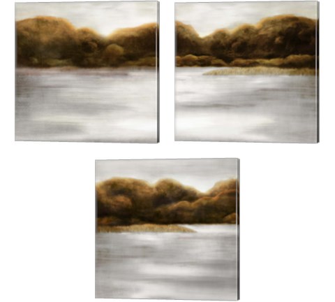 Red Landscape 3 Piece Canvas Print Set by Posters International Studio